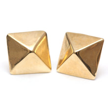 Load image into Gallery viewer, Large 14k Pyramid Stud Earrings
