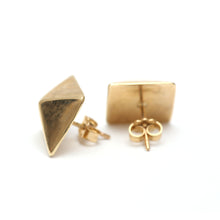 Load image into Gallery viewer, Large 14k Pyramid Stud Earrings
