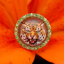Load image into Gallery viewer, 14k Crystal Tiger Ring
