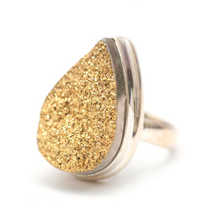 Bold Gold Druzy Ring