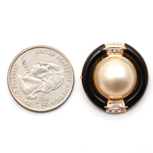 Load image into Gallery viewer, 14k Diamond Onyx Mabe Pearl Pendant
