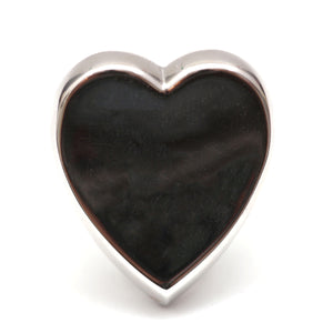 Chunky Silver Heart Signet