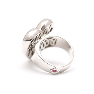 Chunky Silver Heart Signet
