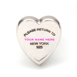 Chunky Silver Heart Signet