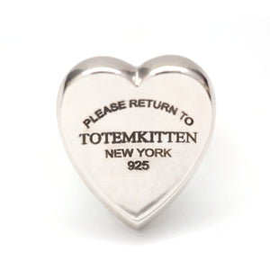 Chunky Silver Heart Signet