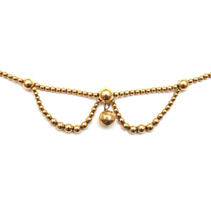 14k Antique Ball Chain Necklace