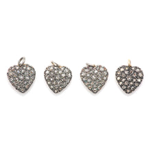 Load image into Gallery viewer, 10k Rose Cut Diamond Heart Charms
