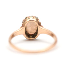 Load image into Gallery viewer, 14k Victorian Opal Diamond Halo Ring- Oval

