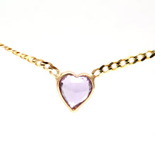 Load image into Gallery viewer, 14k Pink Sapphire Heart Necklace
