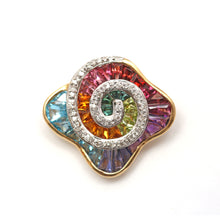 Load image into Gallery viewer, 14k Rainbow Swirl Pedant/Ring

