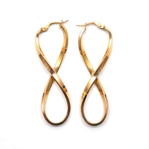 14k Infinity Hoop Earrings