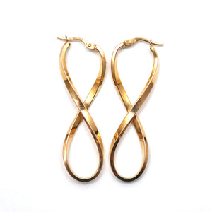 14k Infinity Hoop Earrings