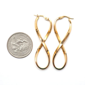 14k Infinity Hoop Earrings