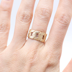 14k Textured Cuban Link Band