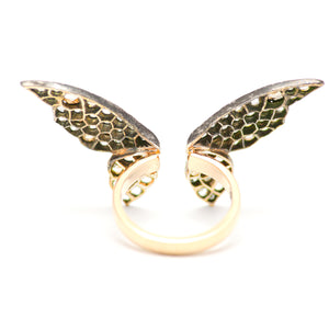 Victorian Diamond Butterfly Cuff Ring
