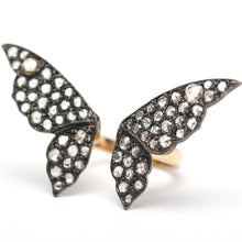Laden Sie das Bild in den Galerie-Viewer, Victorian Diamond Butterfly Cuff Ring
