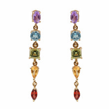 Load image into Gallery viewer, 14k Multigem Earrings
