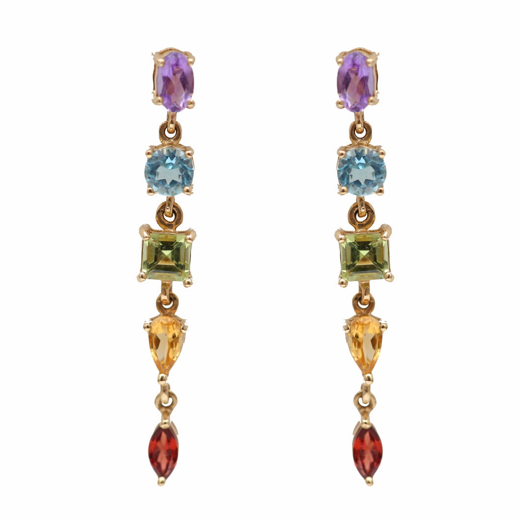14k Multigem Earrings