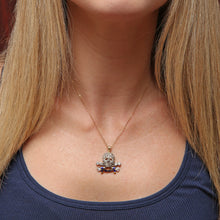 Load image into Gallery viewer, Platinum Diamond Skull &quot;Death or Glory&quot; Pendant
