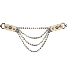 Load image into Gallery viewer, White Leather Rhinestone Choker
