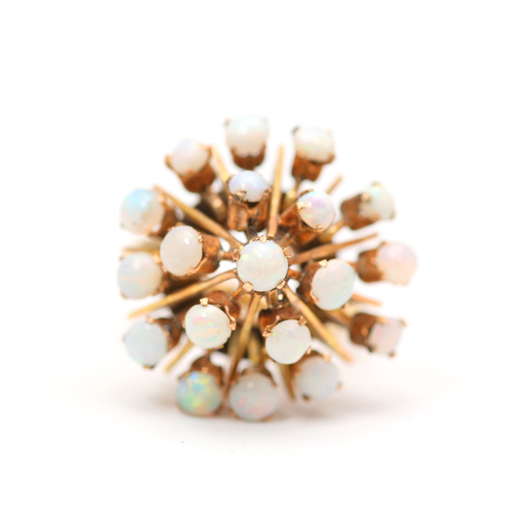 10k Opal Cluster Ring