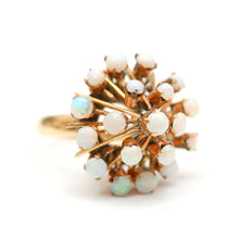 Load image into Gallery viewer, 10k Opal Cluster Ring
