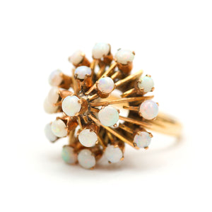 10k Opal Cluster Ring