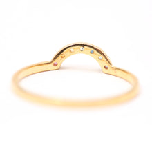 Load image into Gallery viewer, 14k Sapphire Rainbow Ring
