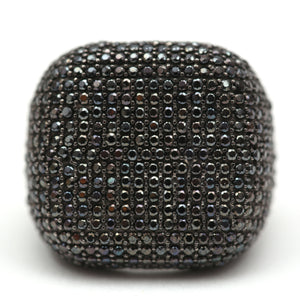 Black Spinel Signet Ring
