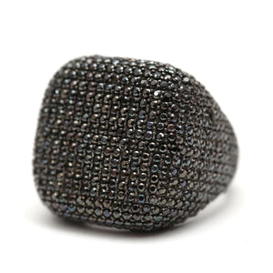 Black Spinel Signet Ring