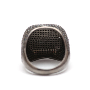 Black Spinel Signet Ring