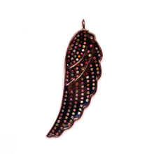 Load image into Gallery viewer, Rainbow Tourmaline Wing Pendant

