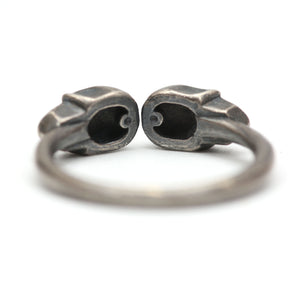Diamond Skull Cuff Ring