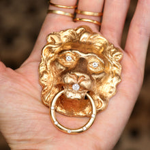 Load image into Gallery viewer, Giant 14k Diamond Lion Door Knocker
