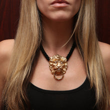 Load image into Gallery viewer, Giant 14k Diamond Lion Door Knocker
