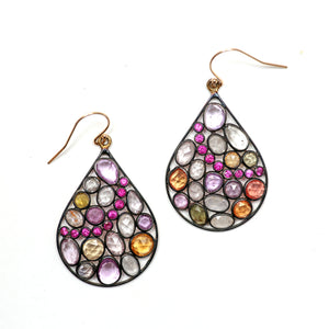 Rose Cut Tourmaline Earrings