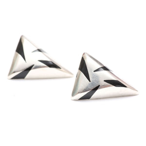 Oversized Wildcat Sterling Silver 80's Earrings