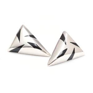 Oversized Wildcat Sterling Silver 80's Earrings