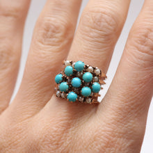 画像をギャラリービューアに読み込む, 14k Turquoise Harem Ring
