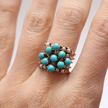 Load image into Gallery viewer, 14k Turquoise Harem Ring
