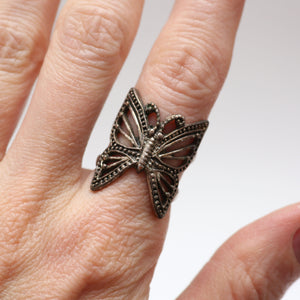 Sterling Filigree Butterfly Ring