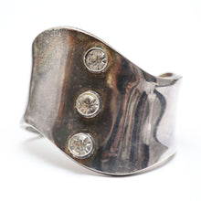 將圖片載入圖庫檢視器 Chunky Sterling Silver Modernist Cuff Bracelet
