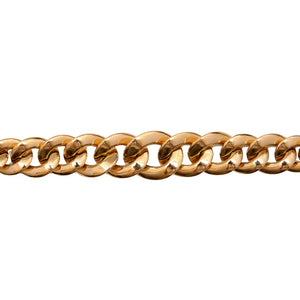 14k Oversized Graduated Curb Chain