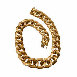14k Oversized Graduated Curb Chain