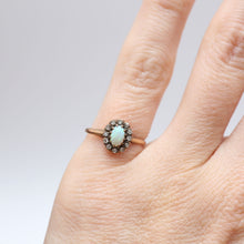 Load image into Gallery viewer, 14k Victorian Diamond Opal Ring
