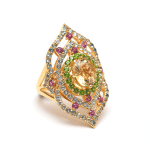 Dancing Citrine Ring