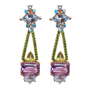 Multigem Cocktail Earrings
