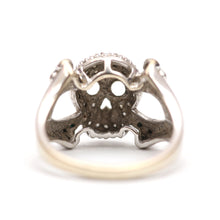 Load image into Gallery viewer, 10k Diamond Skull and Crossbones Ring
