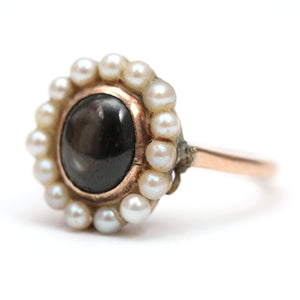 10k Black Star Sapphire Ring