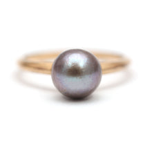 將圖片載入圖庫檢視器 14k Tahitian Pearl Solitaire Ring
